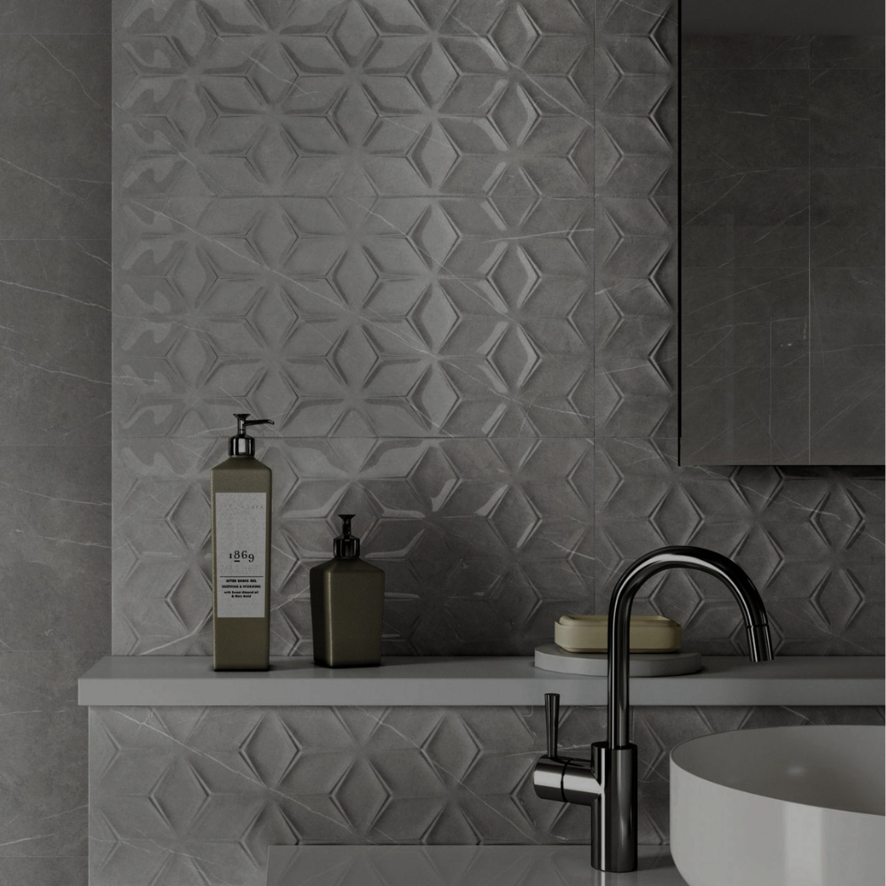 Porcelanato Brillante 3D 30X60 Corn Eternal Dark