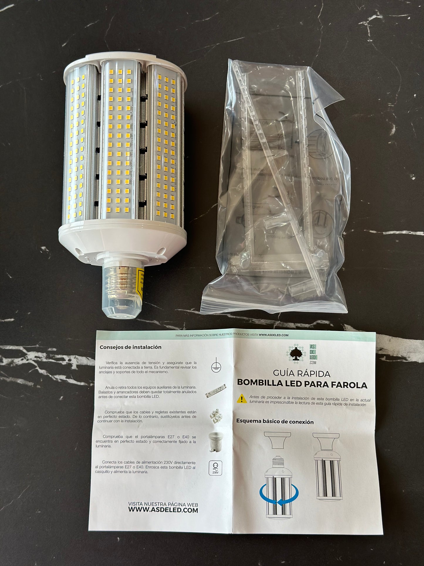 Lámpara LED Alumbrado Público 30W Chip Samsung (E27/E40)