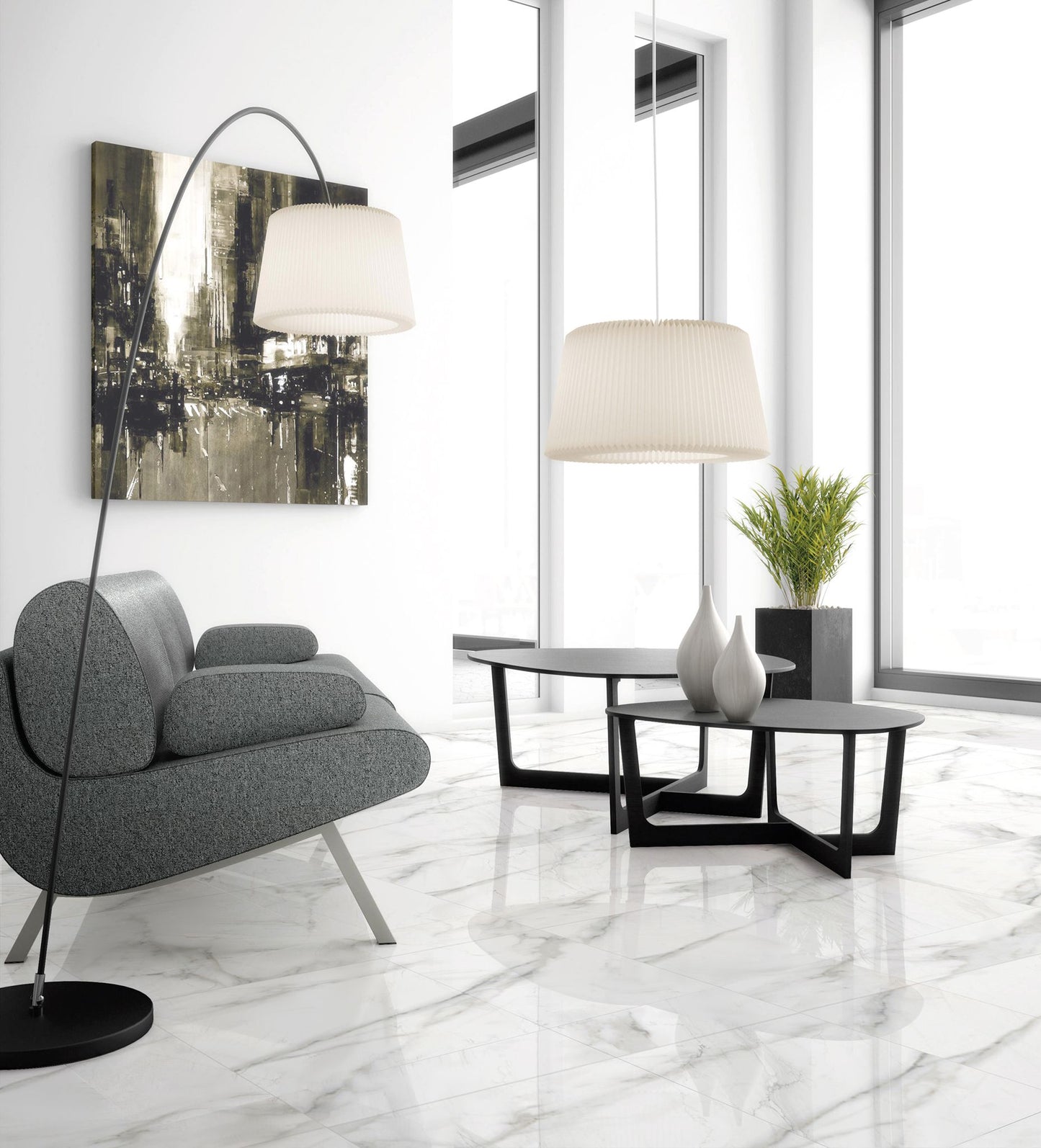 Porcelanato Brillante 60X60 - Montreal Blanco