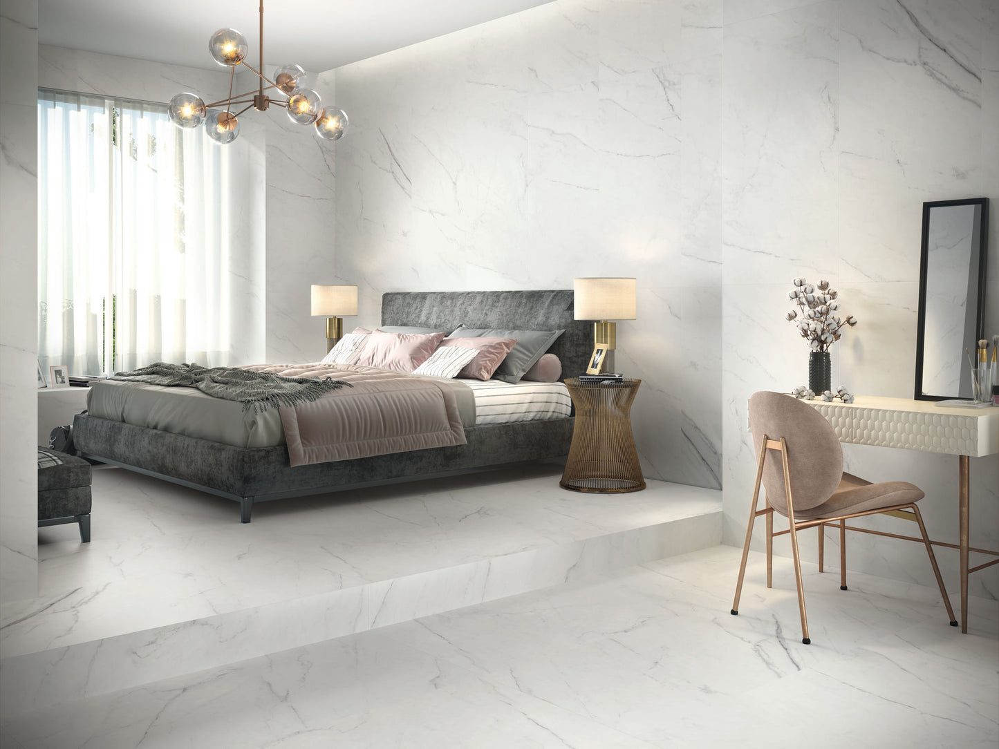Porcelánico Efecto Mármol Nikea Mate 60x120 Rectificado - Baldocer