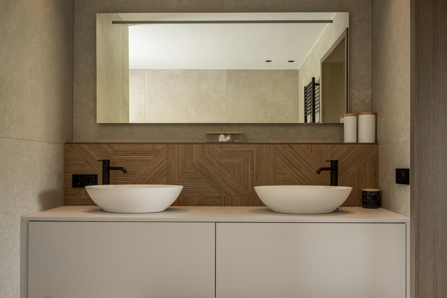 Revestimiento Pasta Blanca Tangram Walnut 31.6x100 (Efecto Madera 3D) - Colorker