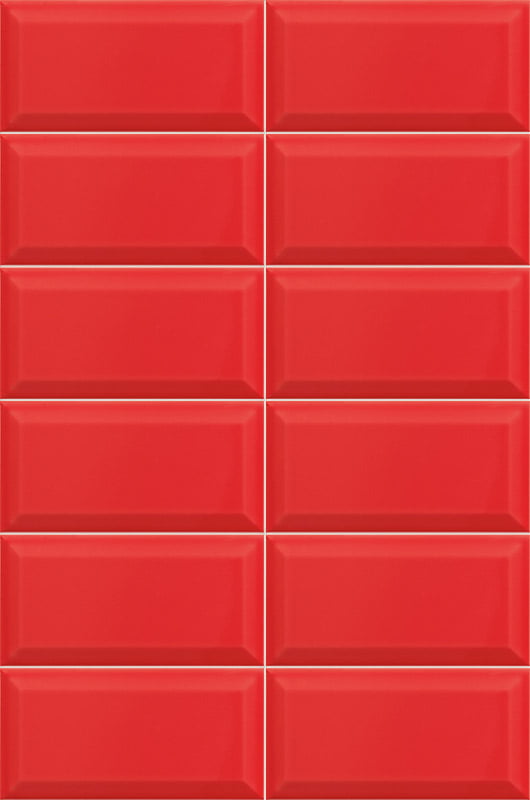 Cerámica Brillante 10x20 - Bissel Rubí Rojo - Mainzu