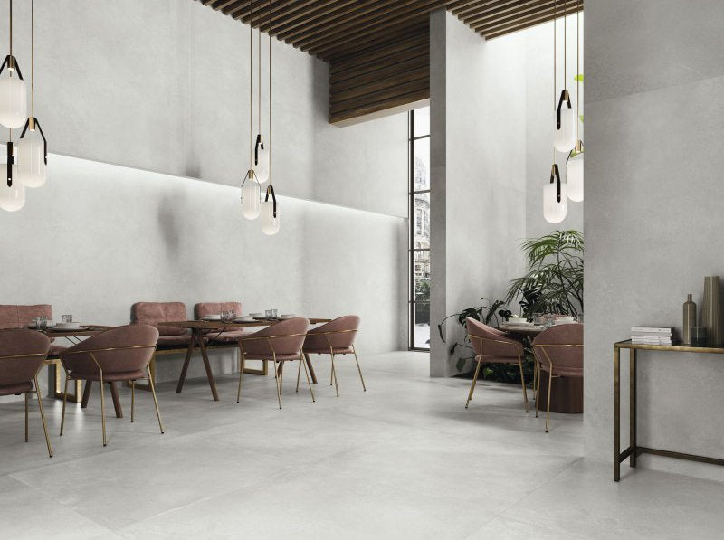 Porcelánico Efecto Cemento Unik Ash Mate 60x120 Rectificado
