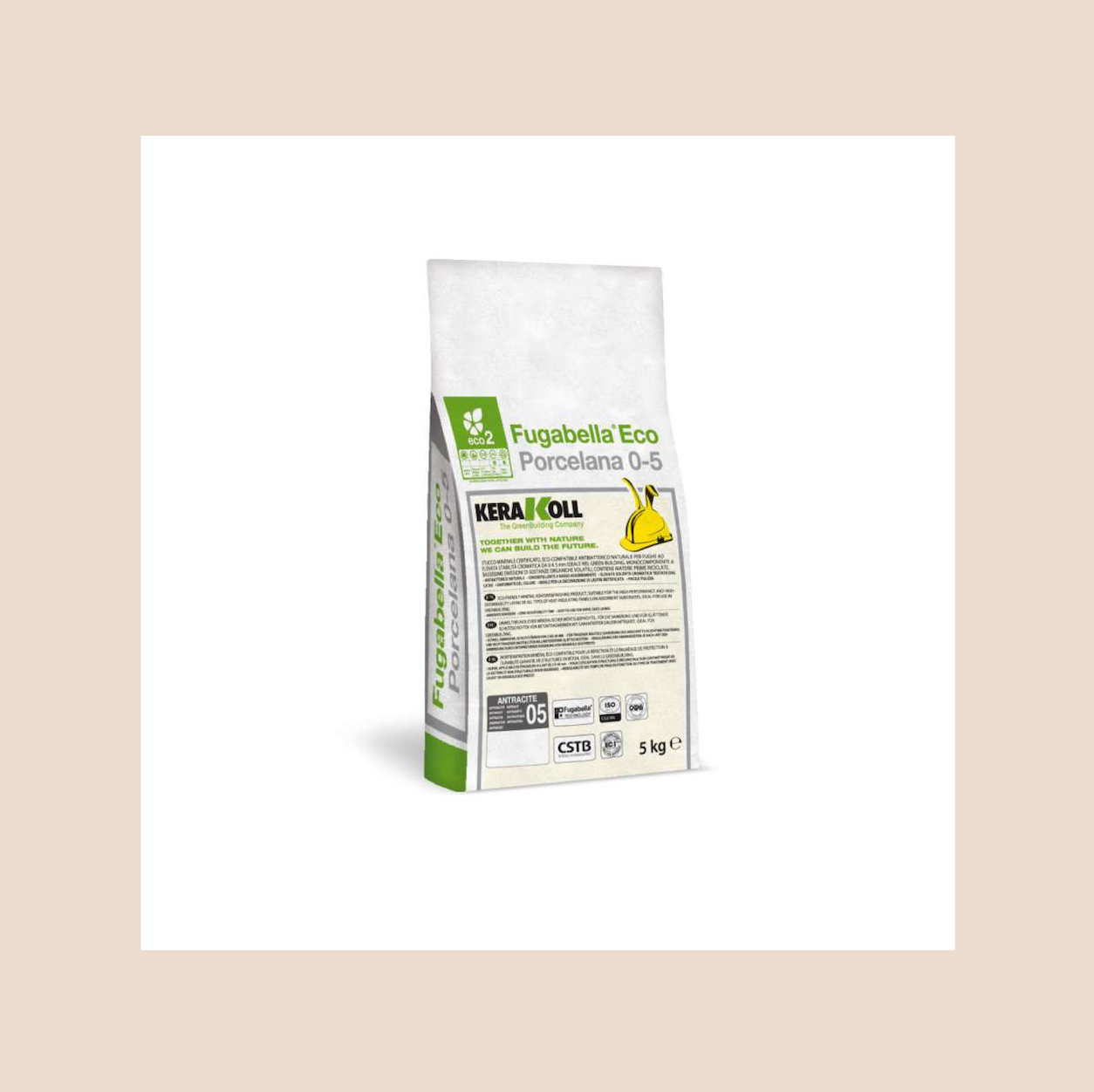 Junta Color para Porcelanato, Cerámica y Mármol Fugabella ECO 0-5 Saco 5 kg