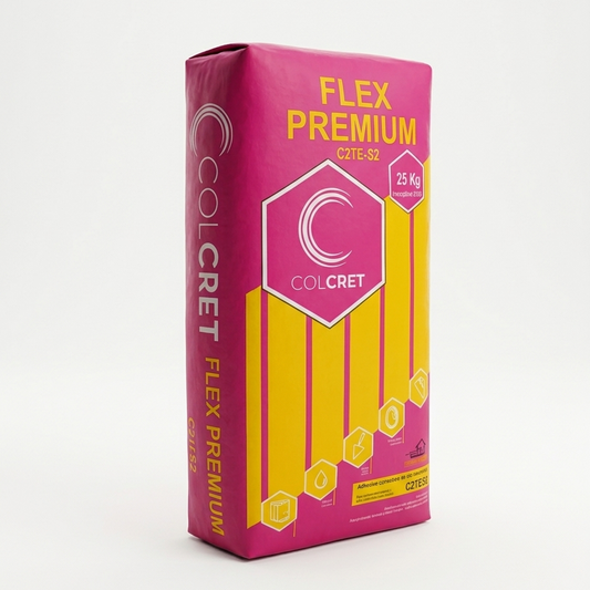 Saco de Cemento Cola Colcret Flex Premium C2TE S2 25kg