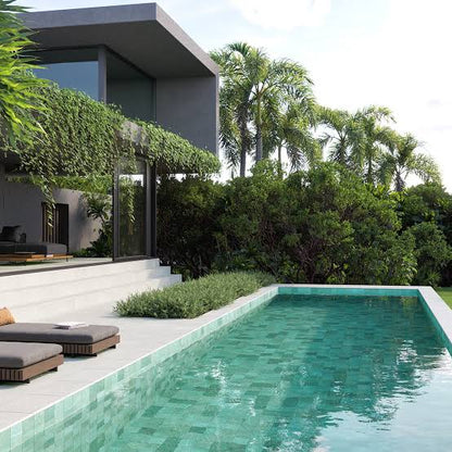 Revestimiento Verde para Piscinas - Porcelánico Bali Zatu 30x60