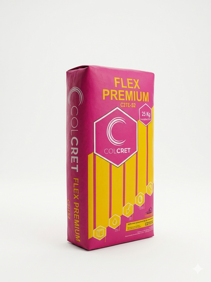 Saco de Cemento Cola Colcret Flex Premium C2TE S2 25kg