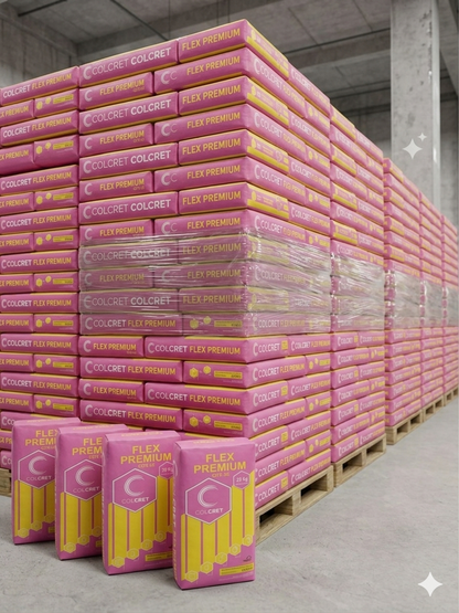 Saco de Cemento Cola Colcret Flex Premium C2TE S2 25kg