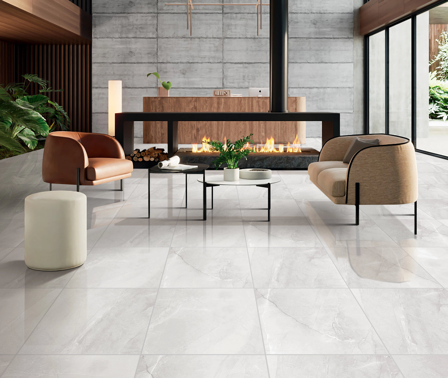 Porcelanato Brillante 60x60 Rio White