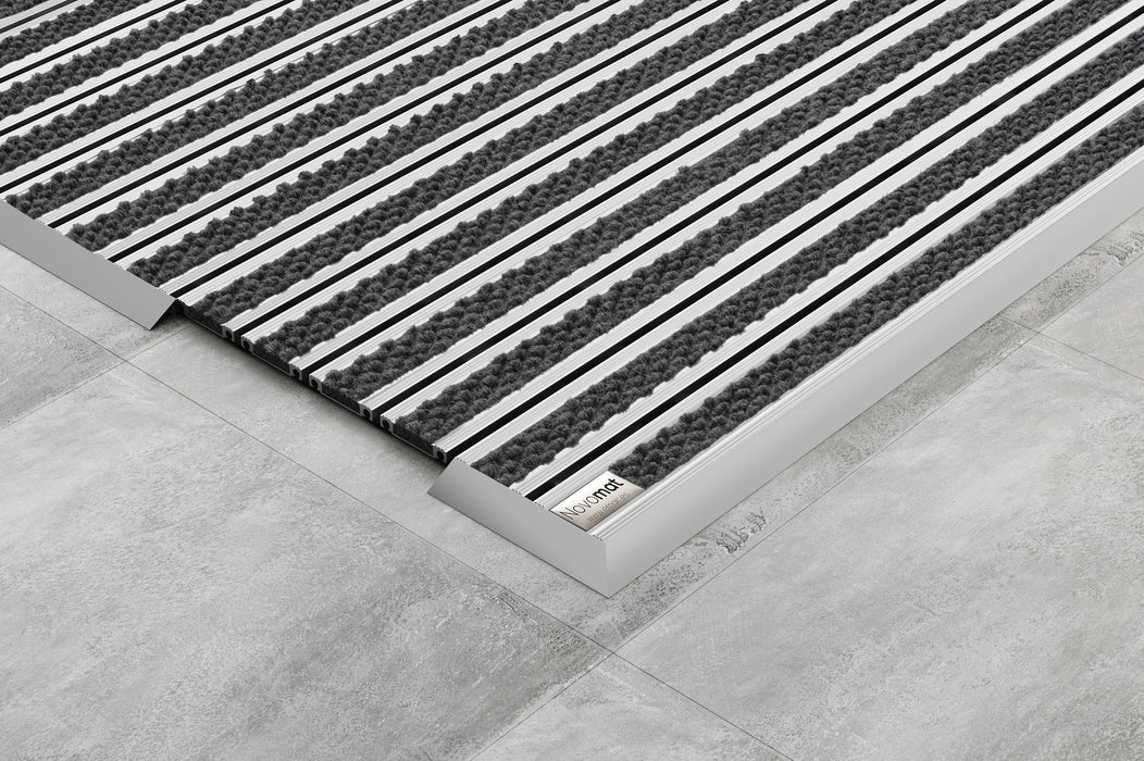 Felpudo Novomat Slim Textil Gris 120x0,90 (Slimm Kit) - EMAC - Arquilab SRL