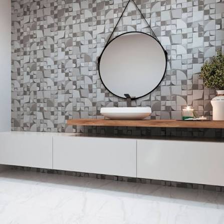 Cerámica Rectificado 3D 30x59 - Magno CM Gris mix - Angelgres