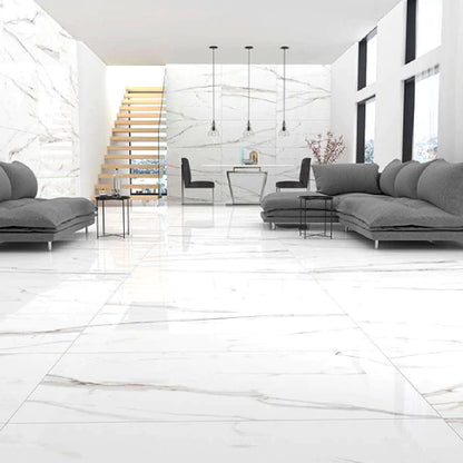 Porcelanato Pulido Brillante 120x120 - Calacatta Calacatta blanco